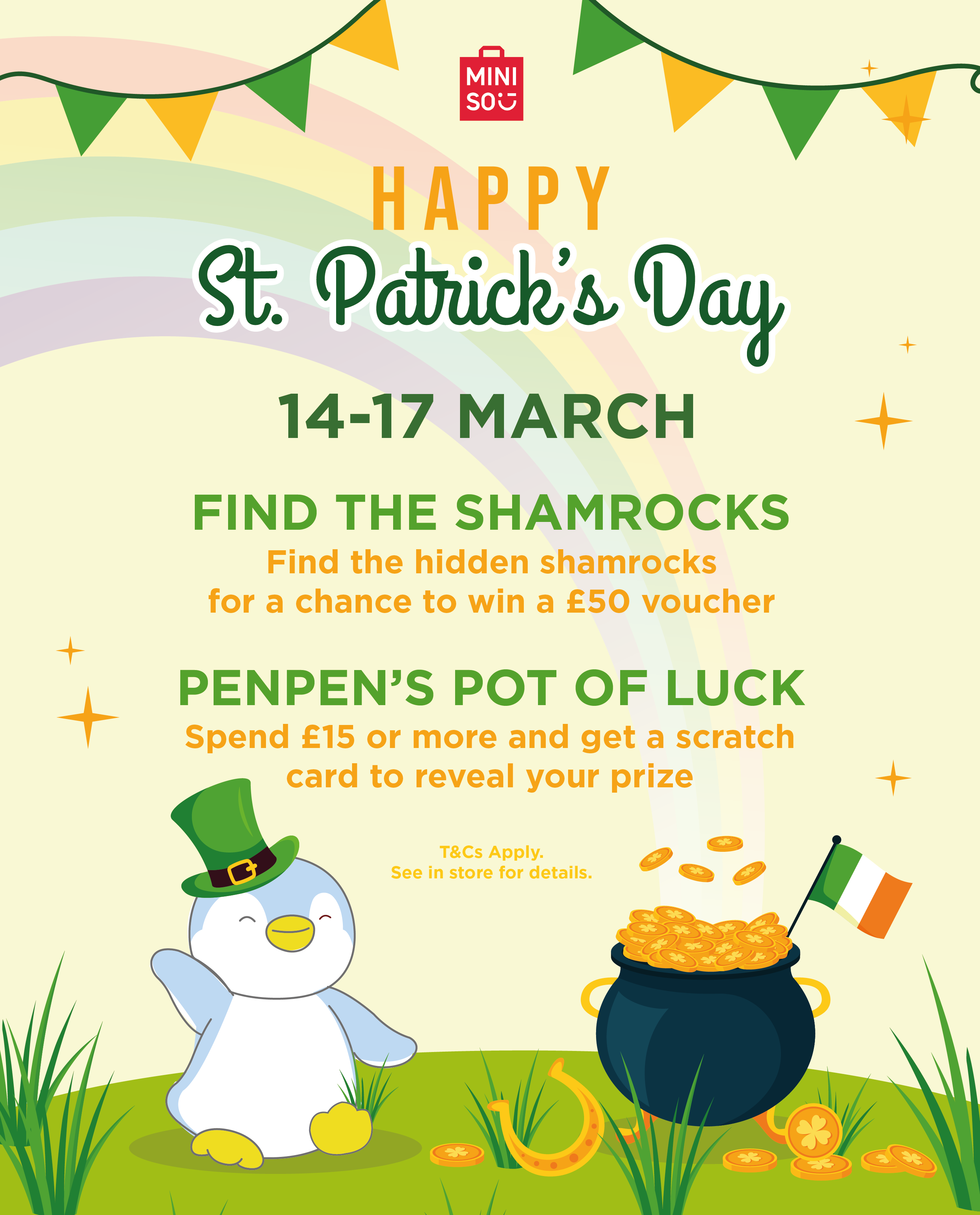 St. Patricks day fun at Miniso